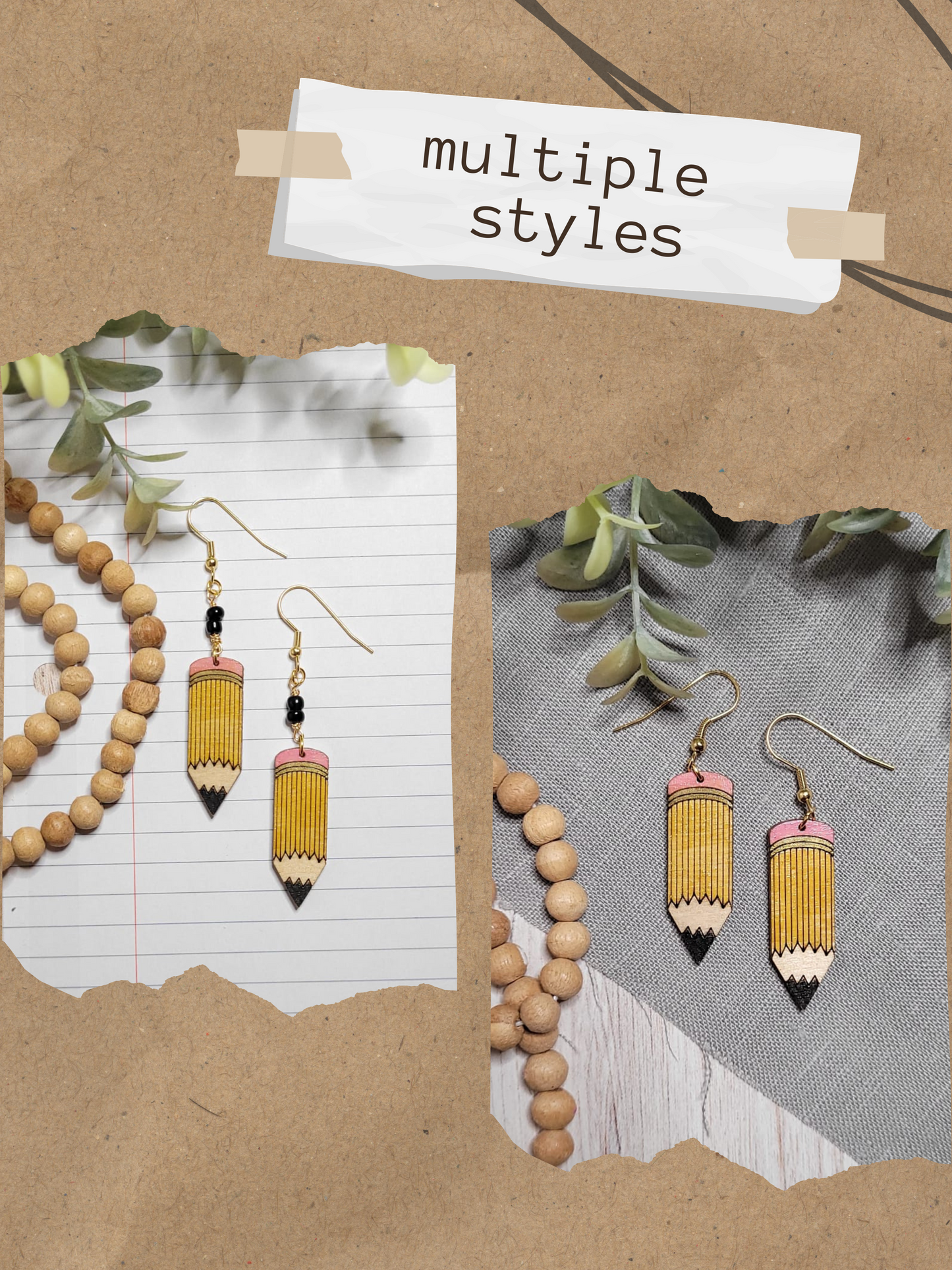 Annie | Handpainted Pencil Dangles