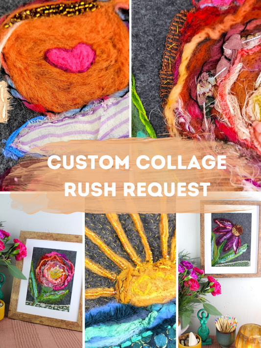 Custom Textile Collage *Rush Request*