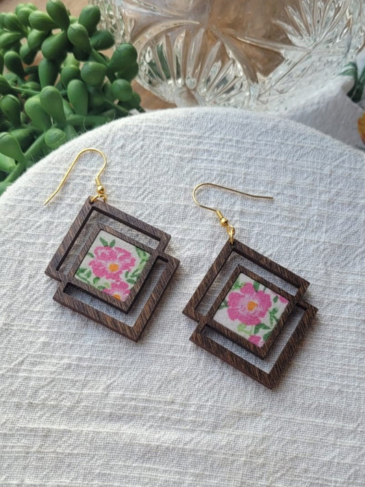 Jomanna | Pink Flower Dangles