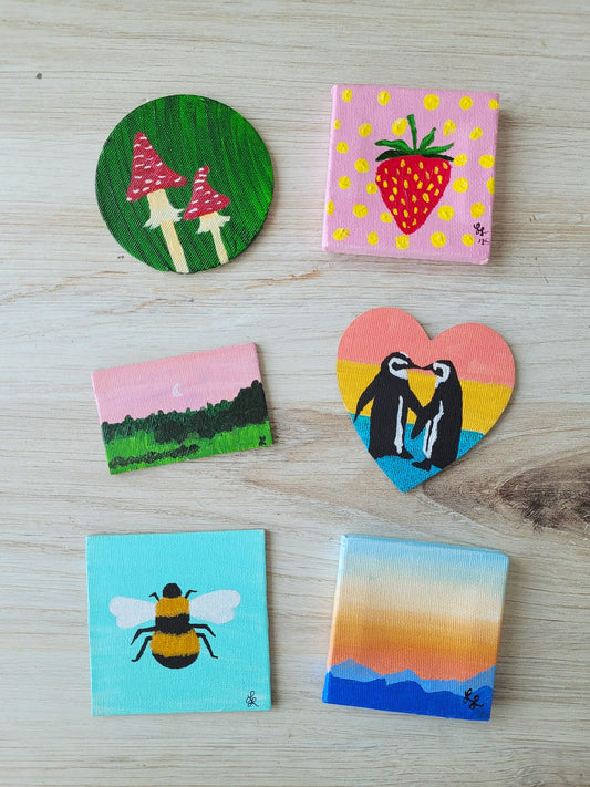 Art for Gaza | Handpainted Magnets by Lorali