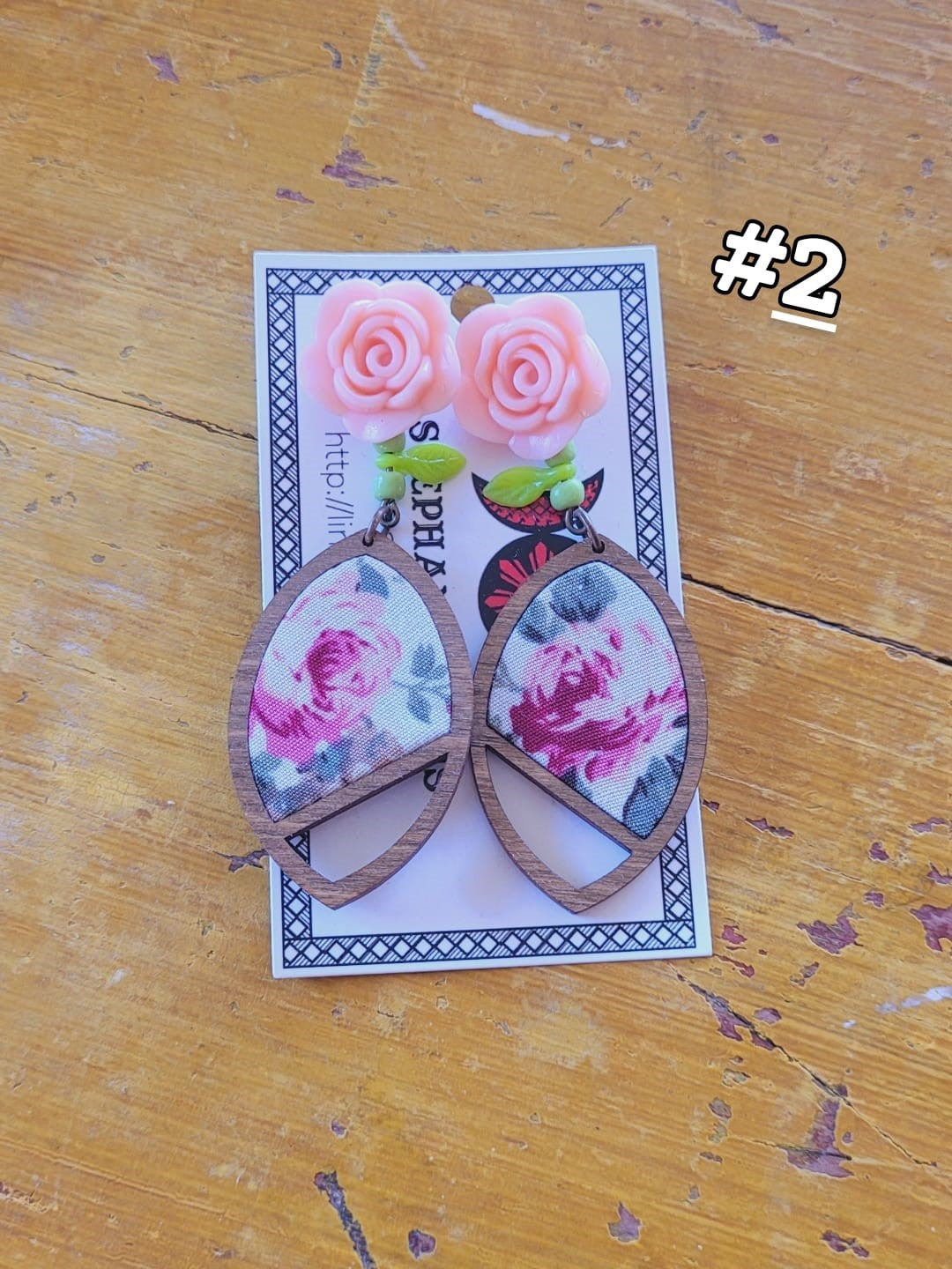 Art for Gaza | Charming Rose Dangles by Stephanie