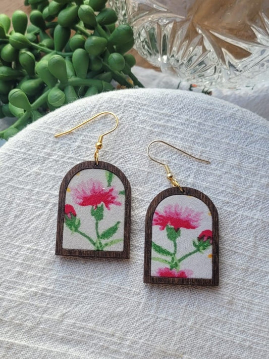 Rawan | Pink Flower Dangles