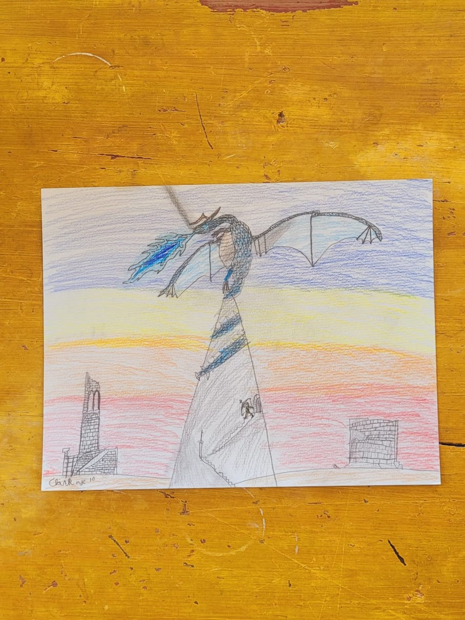 Art for Gaza | Original Dragon Drawings by Clark (age 10)