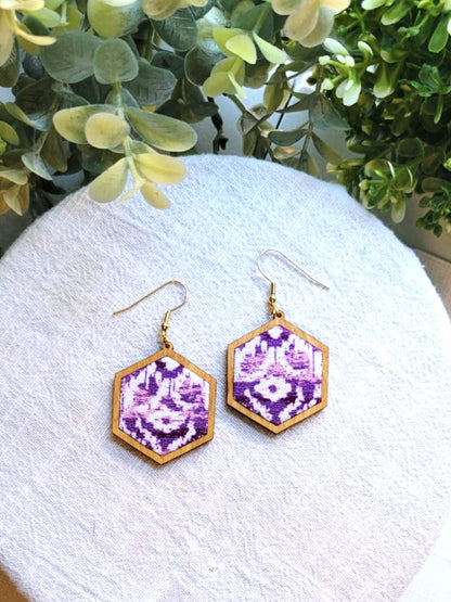 Madison | Purple Abstract Dangles