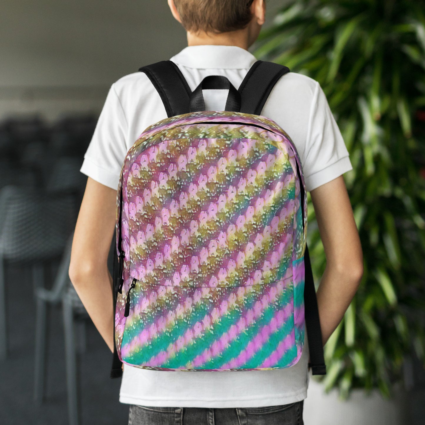 Backpack | Funky Pink Stripes | by Bessan