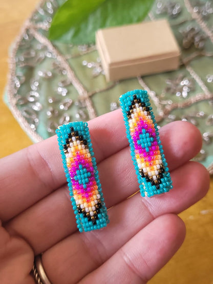 Art for Gaza | Navajo Loom Beaded Hair Barrettes by Pearline Dale