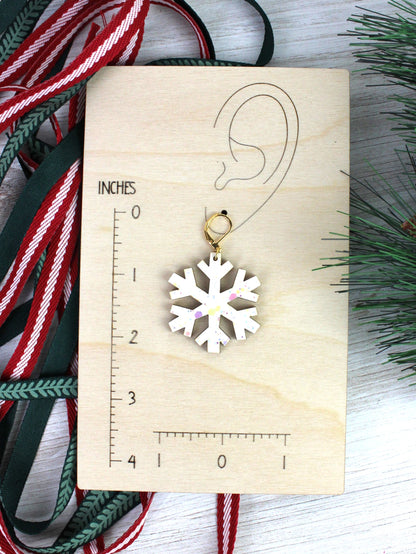 Khione | Glitter Snowflake Dangles