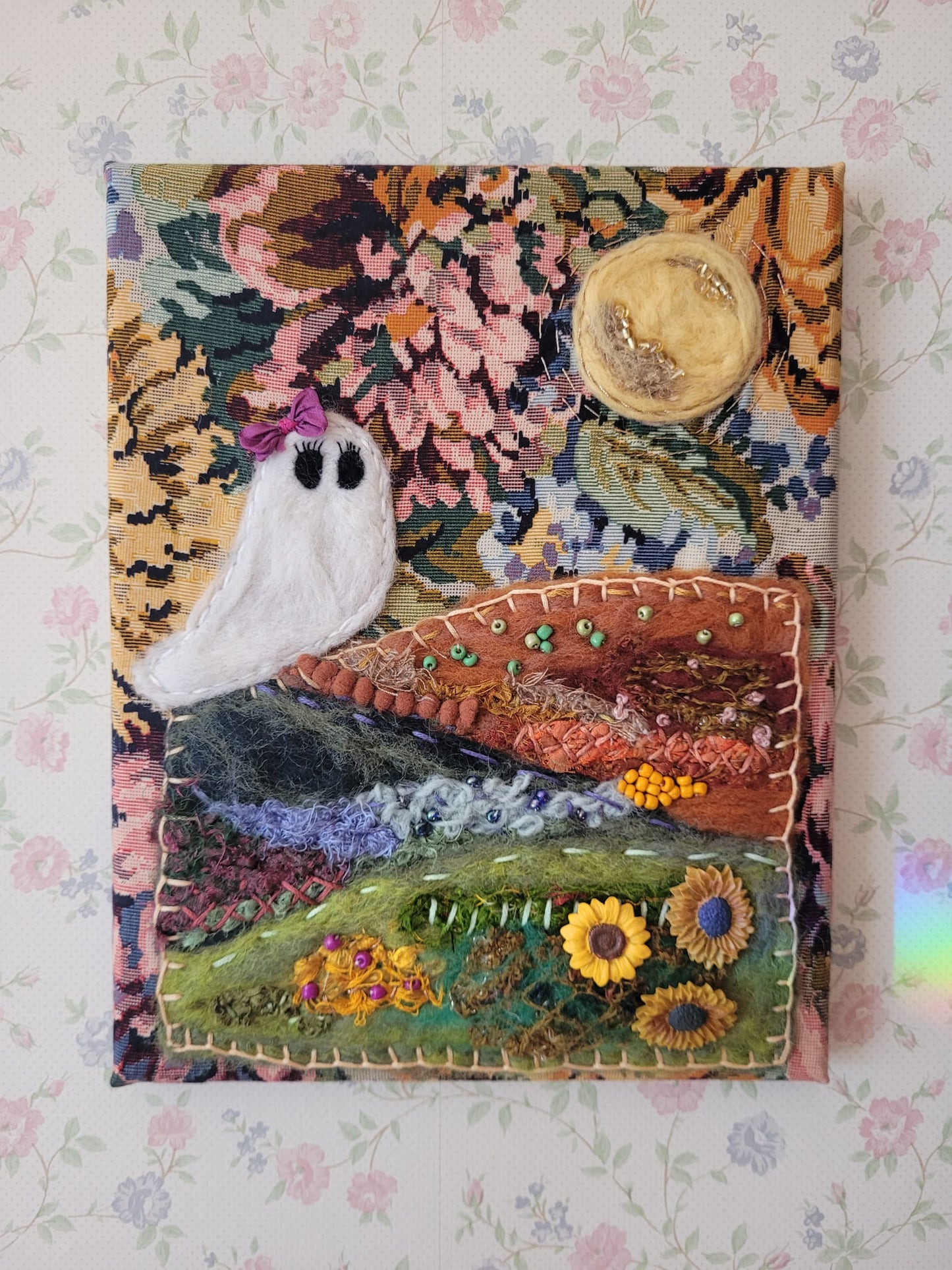 Textile Collage | Ghostie Girl Wall Art