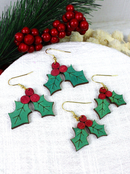 Holly | Holly Leaf Dangles (two sizes)
