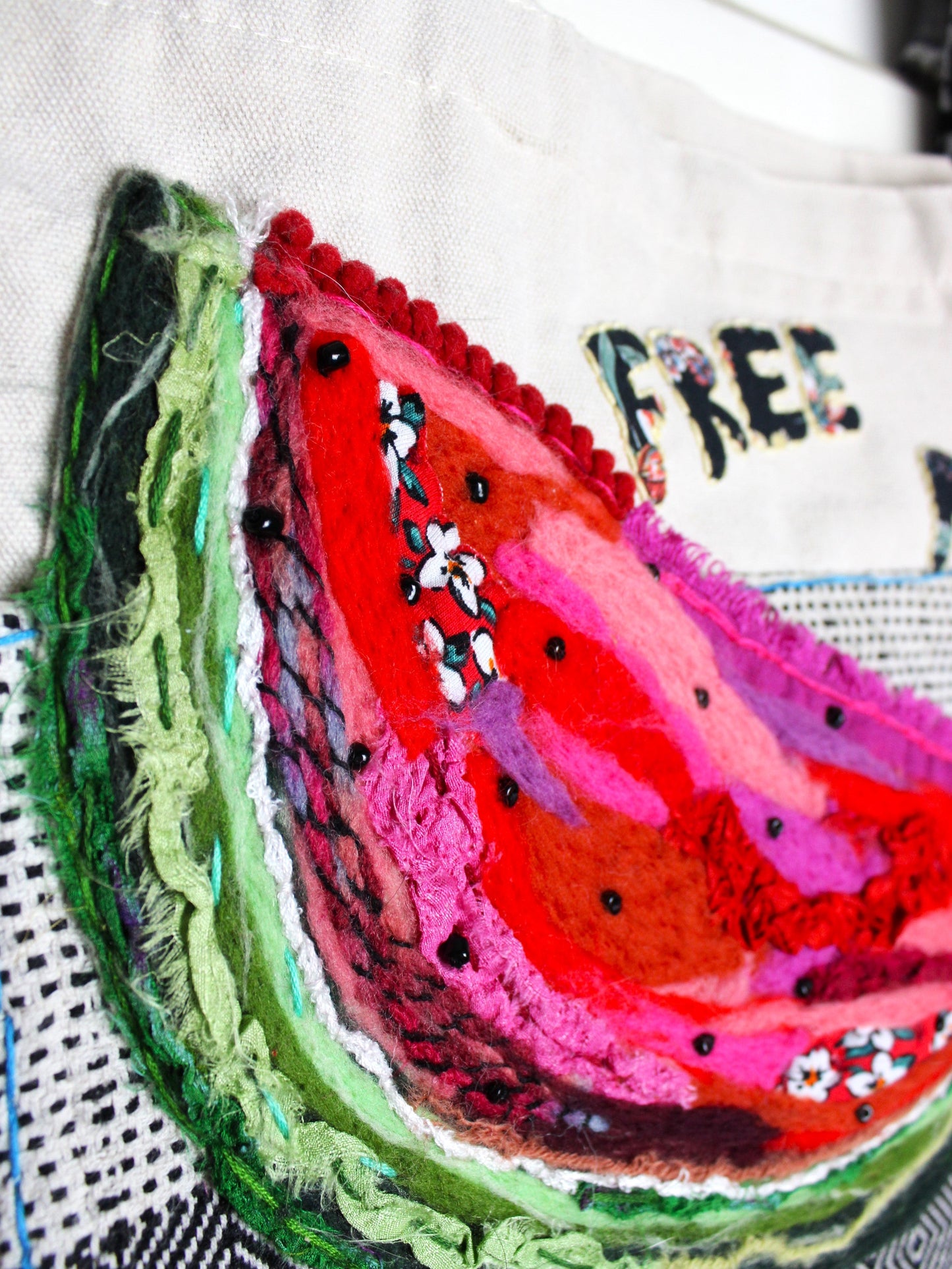 Art for Gaza | FREE PALESTINE Watermelon Totebag