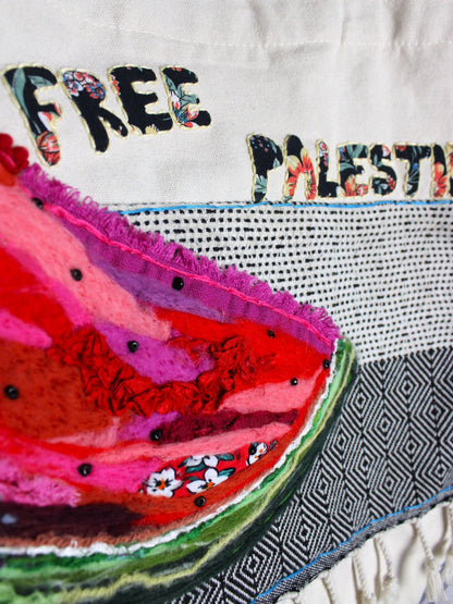 Art for Gaza | FREE PALESTINE Watermelon Totebag