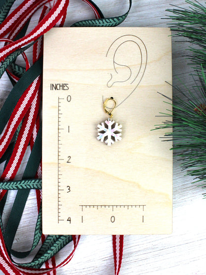 Khione | Glitter Snowflake Dangles (two sizes)