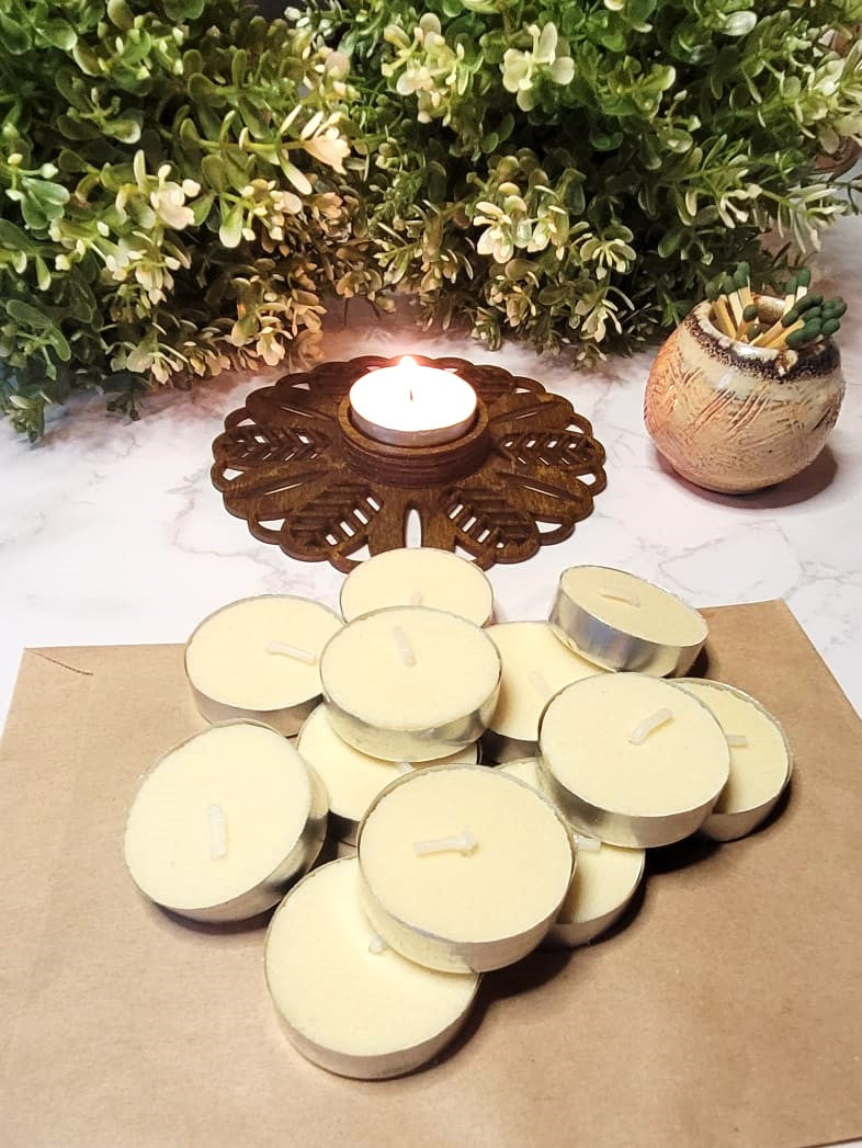 12 Tealights for Wooden Candle Holder