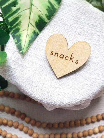 Snacks heart | Pin or Magnet